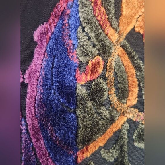 Therese Baumarie PARIS S/M Multicolor Floral Velvet Floral Buttons Women's Vest - Picture 6 of 9